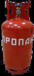 Баллон газовый ПРОПАН 12 литров металлический бытовой с вентилем  красный БЕЛАРУСЬ качество из ССС