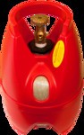 Баллон газовый ПРОПАН  5 литров композитный вентильный  красный индикатором остатка LITESAFE