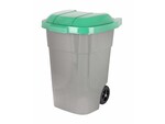 Бак  65 литров, универсальный, зеленый для мусора на колесах с крышкой М4663
