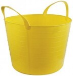 Ведро 40 литров пластиковое гибкое строительное  морозостойкое желтое FIT РОС 67849