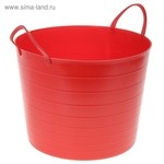 Ведро 27 литров пластиковое гибкое строительное  морозостойкое красное IDEA корзина мягкая