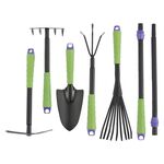 Набор инструментов садовый  7 предметов быстросъемные пластиковые ручки с удлининителем PALISAD