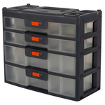 Ящик-органайзер для мелочей 310х150х260мм 4 прозрачных секции пластиковый Expert BLOCKER BR3789
